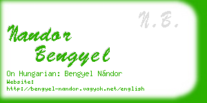 nandor bengyel business card