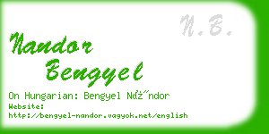 nandor bengyel business card